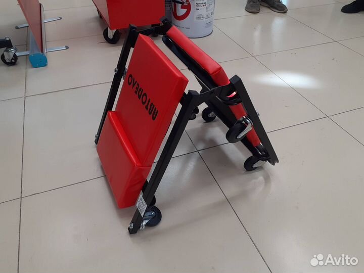 Лежак - тележка складная 930*440*105 мм. (металл.)