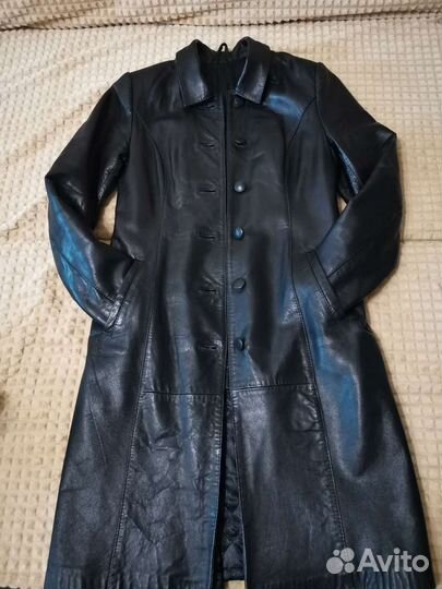 Кожаный тренч