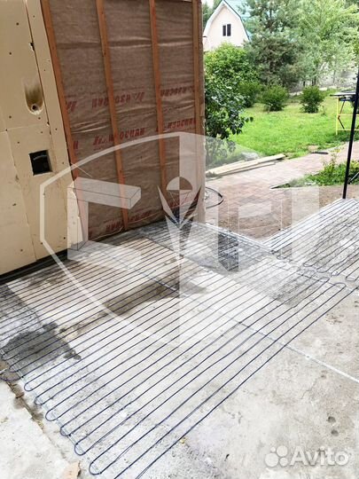 Обогрев ступеней пандус греющим кабелем (анти лед)