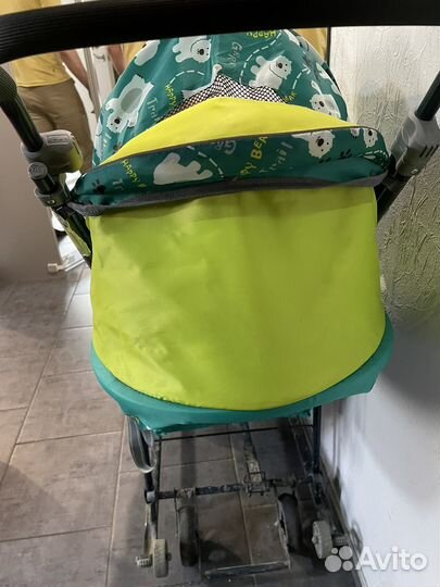 Санки-коляска Nika Умка 3-1 У 3-1, мишки изумруд