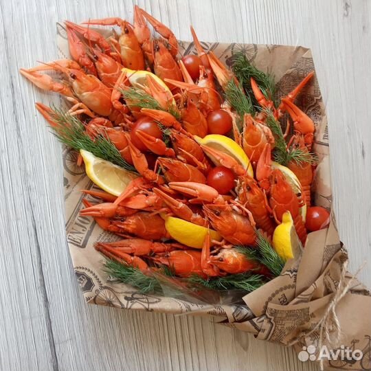 Мужской букет из раков с быстрой доставкой в указа