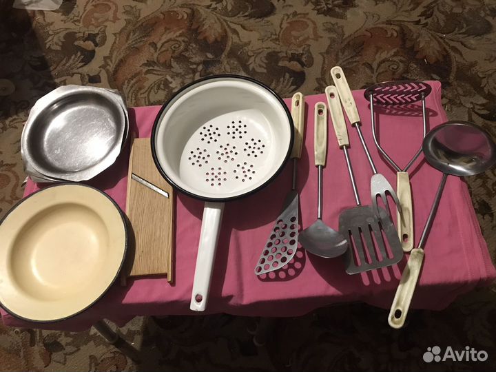Кухонная утварь СССР, ложки, вилки, терка