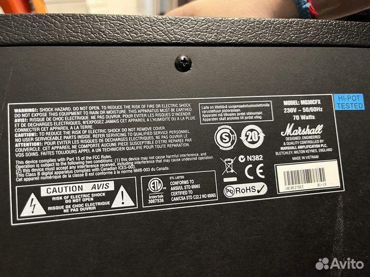 Комбоусилитель Marshall mg30fx