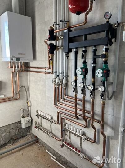 Монтаж отопление водоснабжение канализация