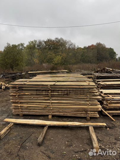 Необрезная доска липа 50 мм