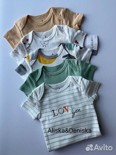 Боди с коротким рукавом Carter's6,9,12,18