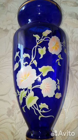 Ваза Богемия кобальт