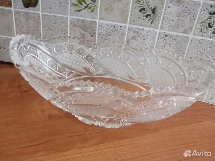 Ваза для фруктов хрусталь