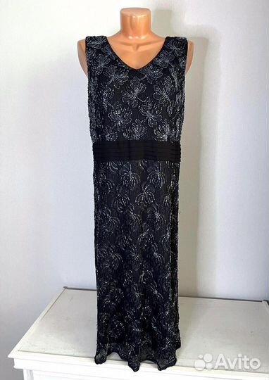 Платье блеск, бисер Ог-124-134 см, Англия uk20