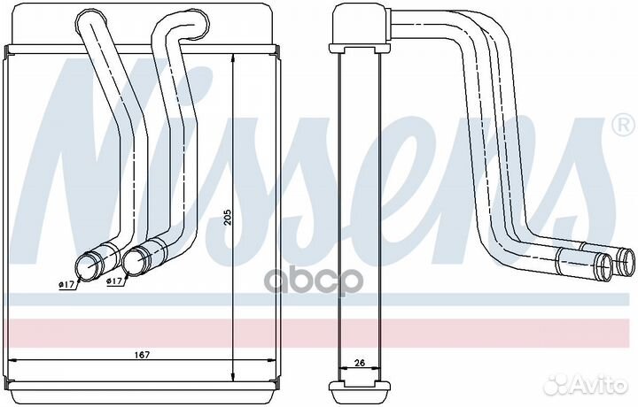 Радиатор отопителя 77634 Nissens