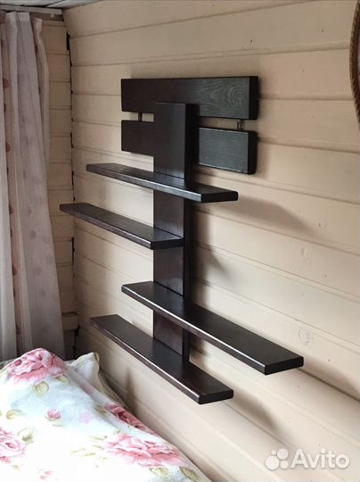 Полка настенная навесная массив