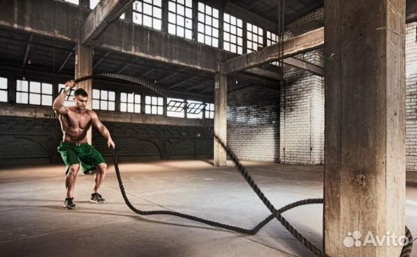 Канат тренировочный 38мм, 50мм кроссфит 9м, 12м