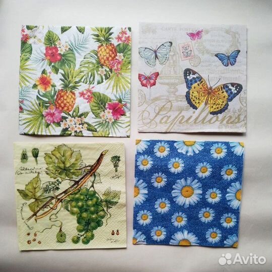 Бумажные салфетки для декупажа поштучно