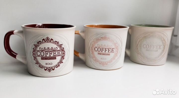 Набор красивых кружек 3 шт