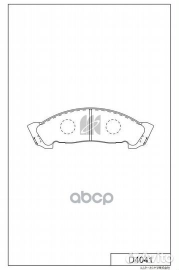 Колодки тормозные, передние D4041 Kashiyama