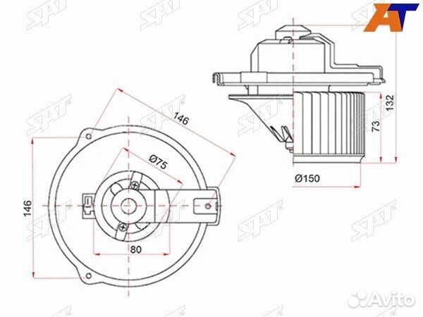 Мотор отопилеля салона, мотор печки toyota carina