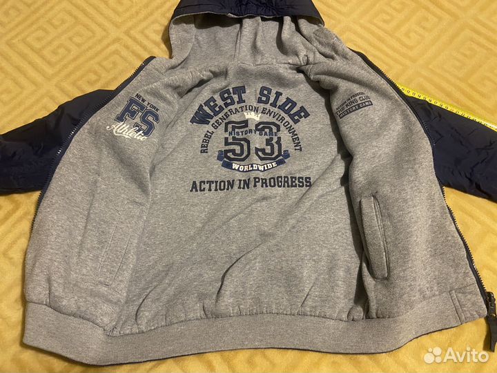 Куртка бомбер детская двусторонняя