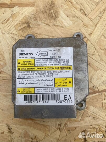 Блок управления airbag chevrolet lanos