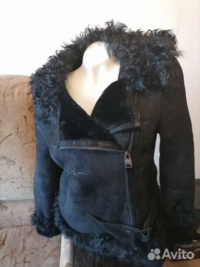 Косуха,нат кожа, дублёнка,48р эх