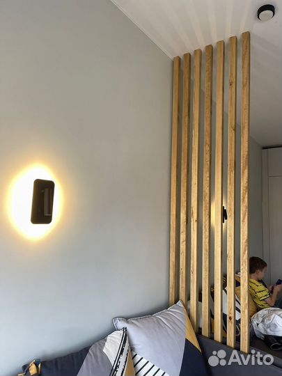 Перегородка из реек в стиле лофт