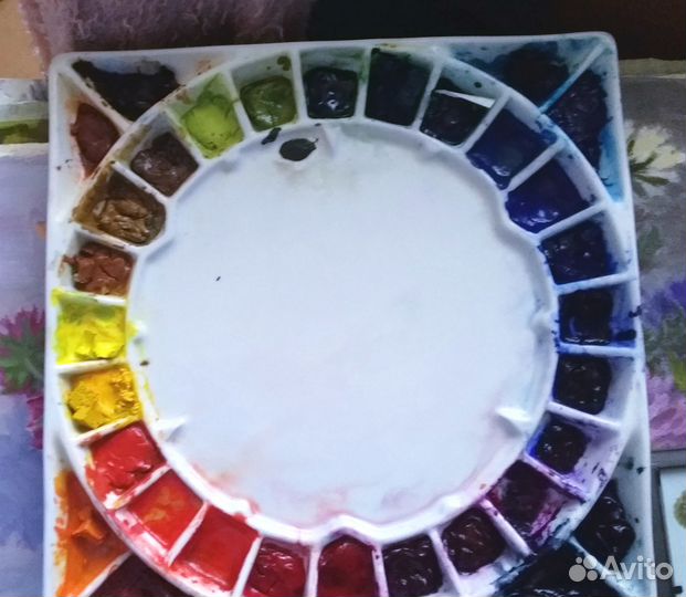 Палитра для акварели профессиональная керамическая