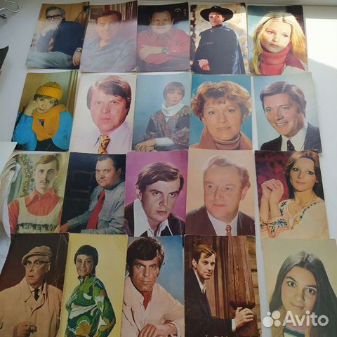 Открытки с актерами советского кино