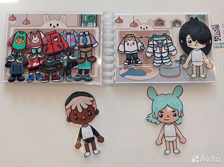 Тока Бока альбом на липучках, переодевашки