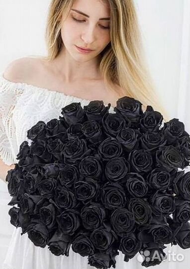 Доставка букетов и цветов. Чёрные розы