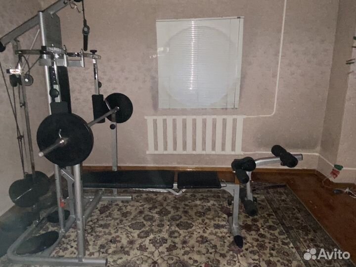 Силовой тренажер, штанга