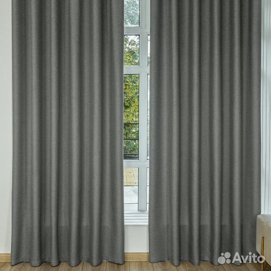 Комплект штор рогожка Орфей Серебро