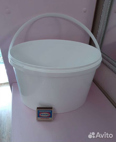 Ведро пластик на 6литров для пищевых продуктов