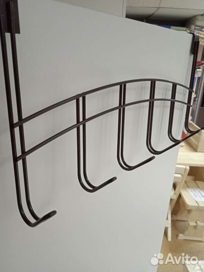 Вешалка на дверь 6 крючков металлическая