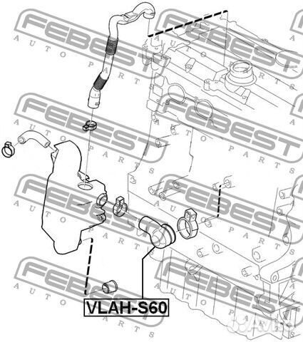 Патрубок системы вентиляции картера