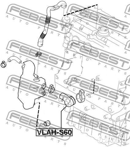Патрубок системы вентиляции картера