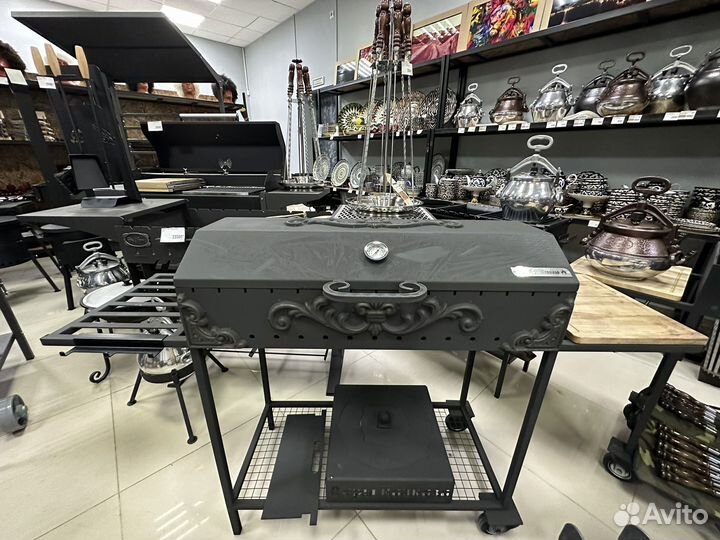 Мангал 5 мм с крышкой и подказанником