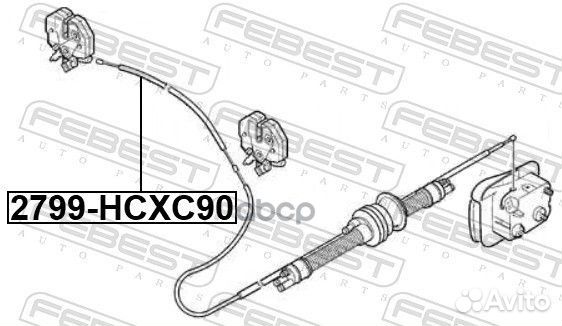 Трос открывания замка капота 2799hcxc90 Febest