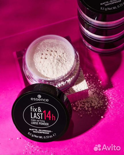 Рассыпчатая пудра essence fix & last 14h