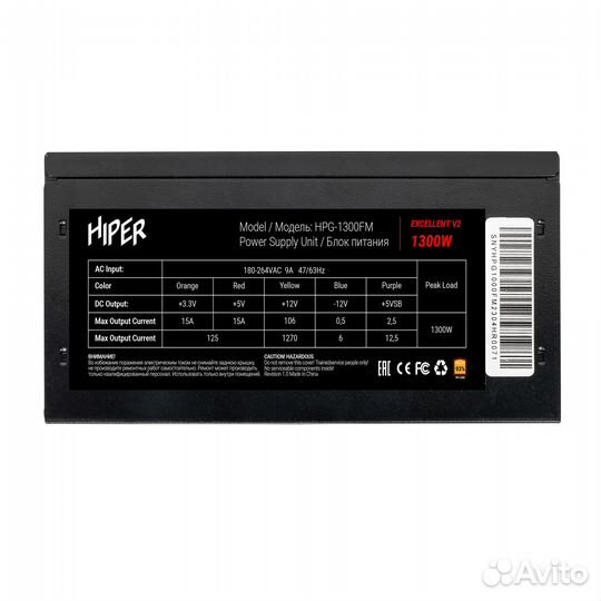 Блок питания hiper active PRO+ HPG-1300FM