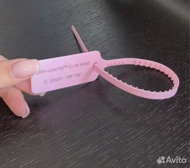 Off White Zip Tie розовый
