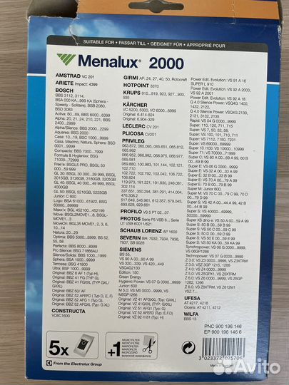 Мешок для пылесоса Menalux 2000