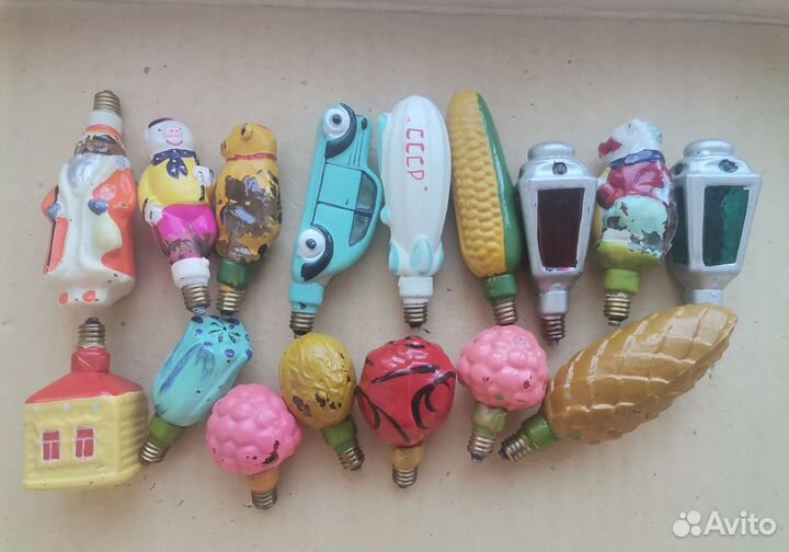 Елочная гирлянда ссср. Фигурки. Рабочаяя