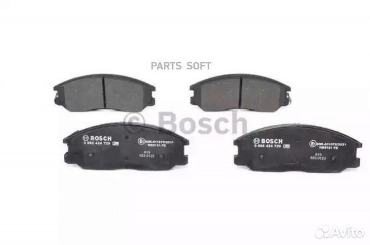 Bosch 0986424729 Колодки тормозные дисковые перед