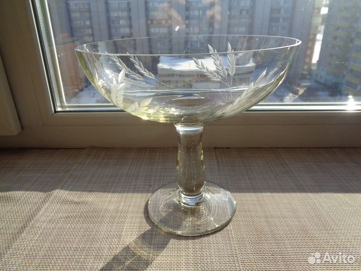 Ваза на ножке Стекло СССР