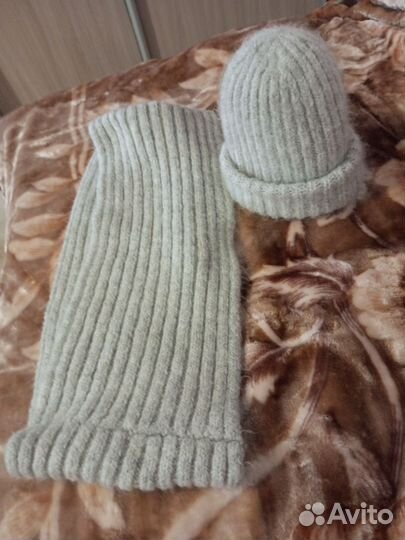 Комплект шапка и снуд женский