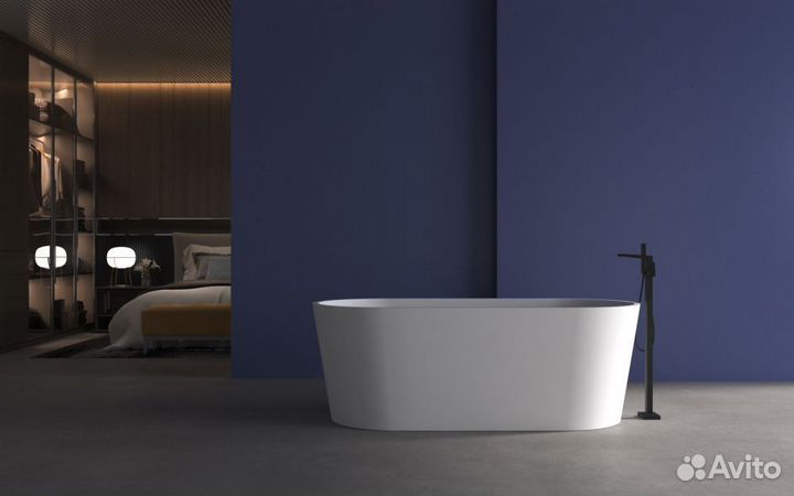 Ванна 170х80 акрил отдельностоящая овальная