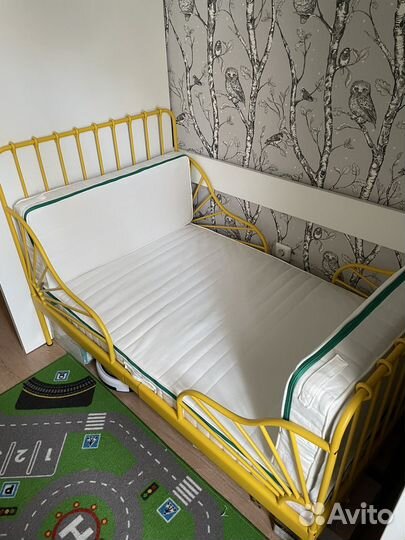 Раздвижная кровать Икеа+матрас Омсинт