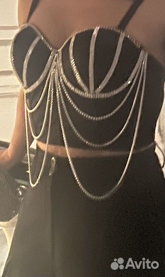 Топ корсет со стразами на Новый год