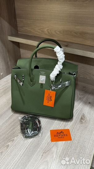 Сумка женская Hermes birkin 30 серебро