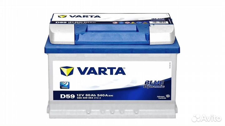 Аккумулятор Varta 60 Ah D59, низкий, для Focus II