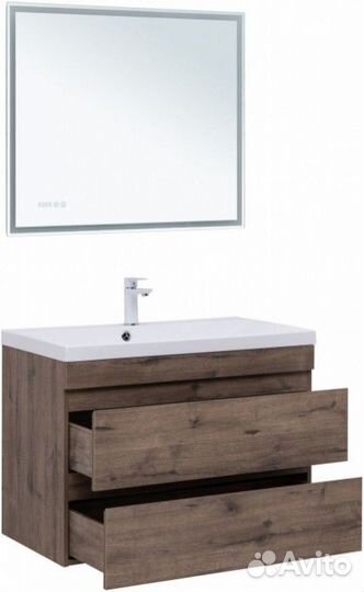 Мебель для ванной Aquanet Нота New 90 дуб веллингтон табак